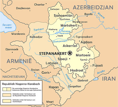 Landeskarte von Berg-Karabach
