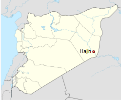 Syrien-Karte mit Hajin